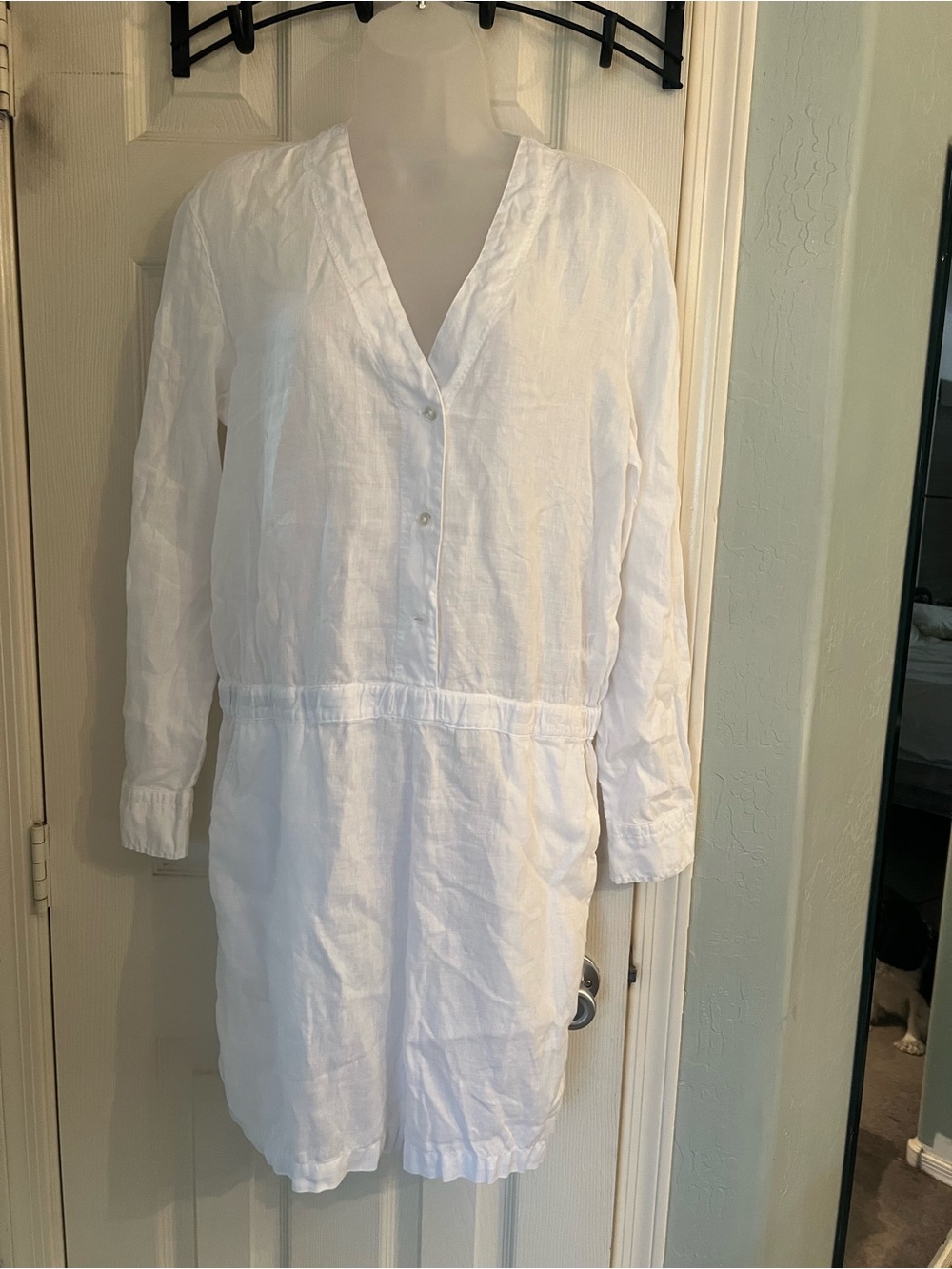 James Perse linen white romper 3